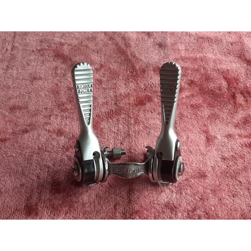 Paire leviers Suntour SHIFTERS BIKE LV1 acier aluminium vue avant