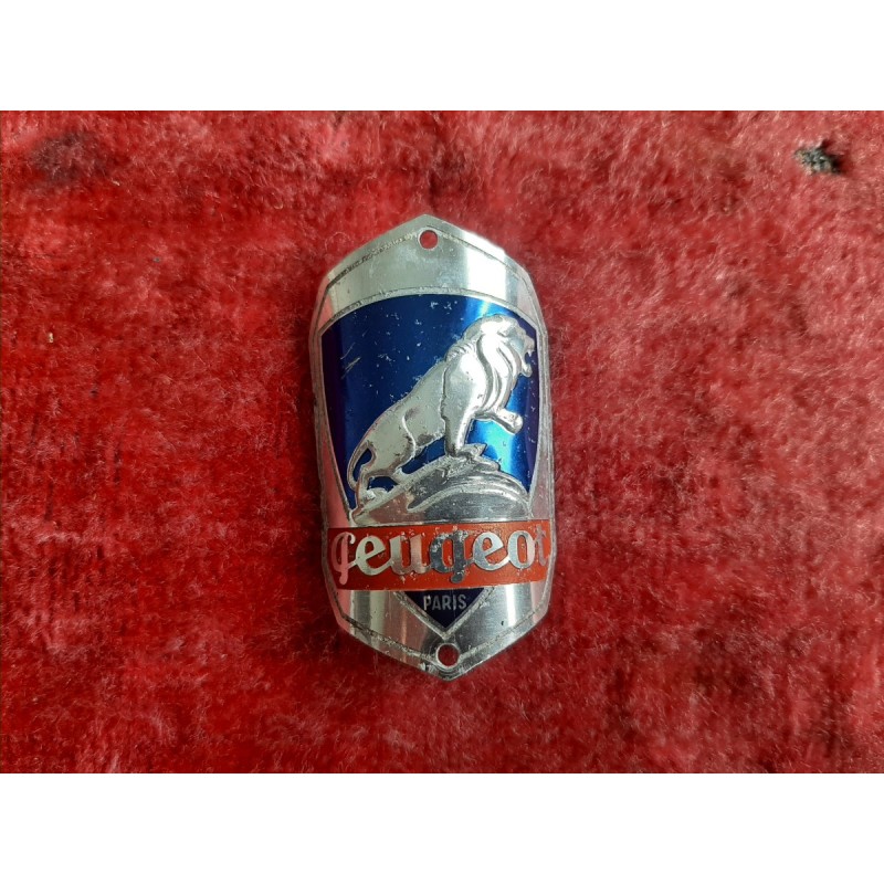 Alte PEUGEOT Fahrradplakette aus Aluminium für das Tourenrad, Vintage-Teil