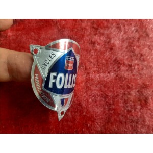 Placa de bicicleta FOLLIS de aluminio para restauración y Eroica