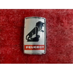 Targhetta per bici PEUGEOT d'epoca in alluminio, vista frontale