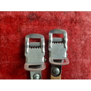Pair of CHRISTOPHE STC toe clips for classic bicycle pedals