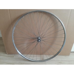 RIGIDA 700c front wheel for vintage touring bike, full assembly view