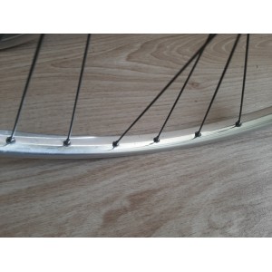SUPER CHAMPION 650B rims clincher mounting close-up