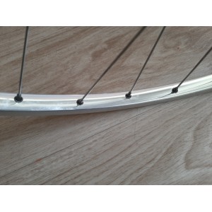 Campagnolo Record hub shell detail Mavic MA2 wheelset