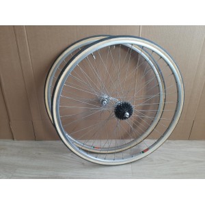 SHIMANO 105 Gold Arrow rear hub 126mm spacing MAVIC MA2 wheel