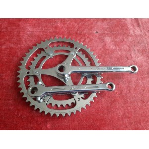 Pédalier SOLIDA double plateau 40-50 14x1.25 vélo ancien 170mm PD11
