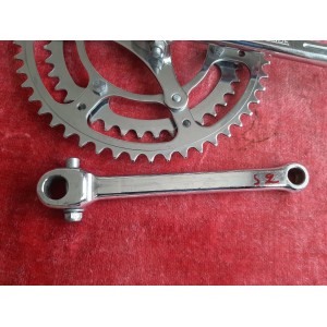 Pédalier SOLIDA double plateau 40-50 14x1.25 vélo ancien 170mm PD11