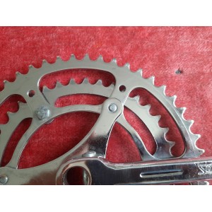 Pédalier SOLIDA double plateau 40-50 14x1.25 vélo ancien 170mm PD11