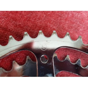 Pédalier SOLIDA double plateau 40-50 14x1.25 vélo ancien 170mm PD11