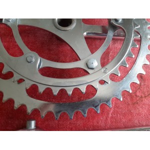 Pédalier SOLIDA double plateau 40-50 14x1.25 vélo ancien 170mm PD11