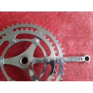 Pédalier SOLIDA double plateau 40-50 14x1.25 vélo ancien 170mm PD11