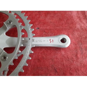 Pédalier SHIMANO 600 FC-6207 double 42-52 170 14×1.25 ancien vélo PD12
