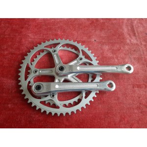 Pédalier SHIMANO ARABESQUE 600 EX double 42-52 170 14×1.25 ancien vélo PD13