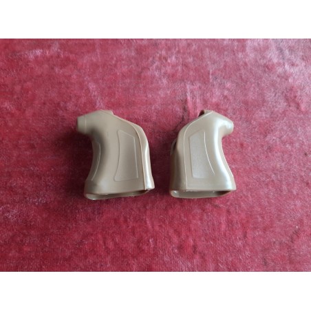 Repose-main cocotte marron pour levier de frein de vélo de course ancien, vue de face