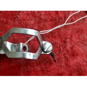 SIMPLEX Schalthebelschelle Stahl 1970er Rückseite mit Oxydation