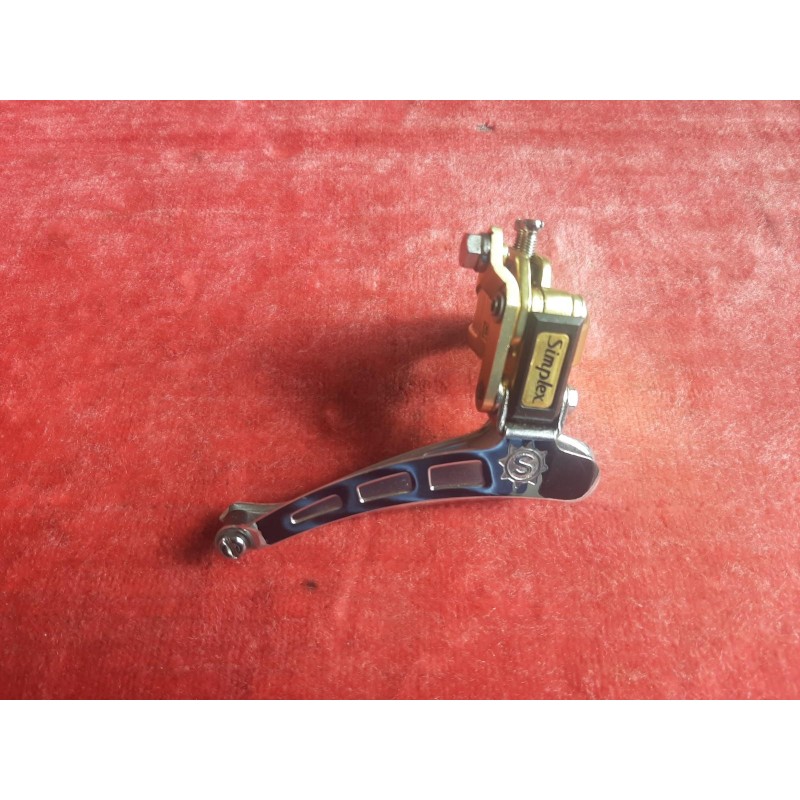 Deragliatore anteriore Simplex Gold Super LJ SLJ PX PY 10 NOS Mercier Gitane vista frontale