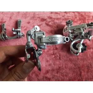 Set aus Schalthebel und Umwerfer/Schaltwerk SHIMANO ARABESQUE F3
