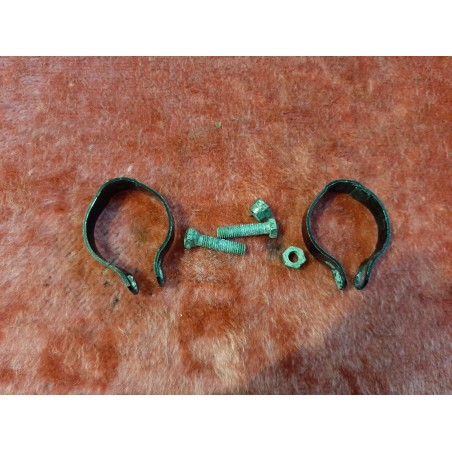 2 colliers de fixation de porte-bidon en aluminium pour vélo ancien CO4