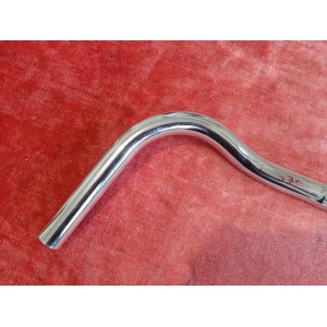 Steel mustache handlebar Eroica touring bike, clamp area close-up