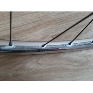 Roue avant RIGIDA ACIER 700C moyeu NORMANDY randonneuse PEUGEOT RO36