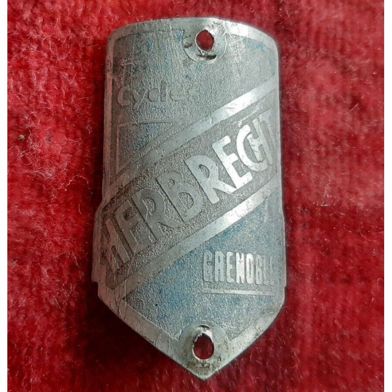 Ancienne Plaque De Vélo HERBRECHT  GRENOBLE F01