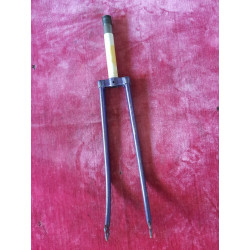 Forqueta de aço vintage 25x100 para roda 650 - Vista lateral da coroa