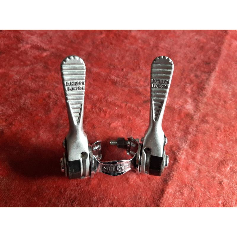 Leve comandi Suntour SHIFTERS vintage BIKE D4 vista frontale