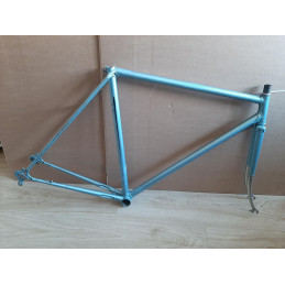 Vintage steel bicycle frame 56cm front view