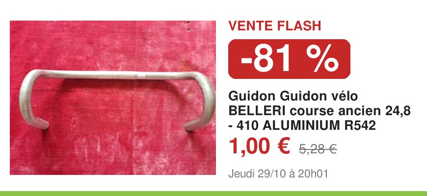 Guidon Guidon vélo BELLERI course ancien 24,8 - 410 ALUMINIUM R542